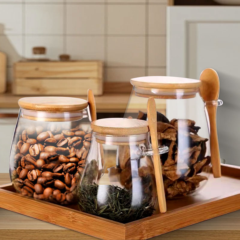 Food Storage Glass Set - Tarro de vidrio sellado de 34oz