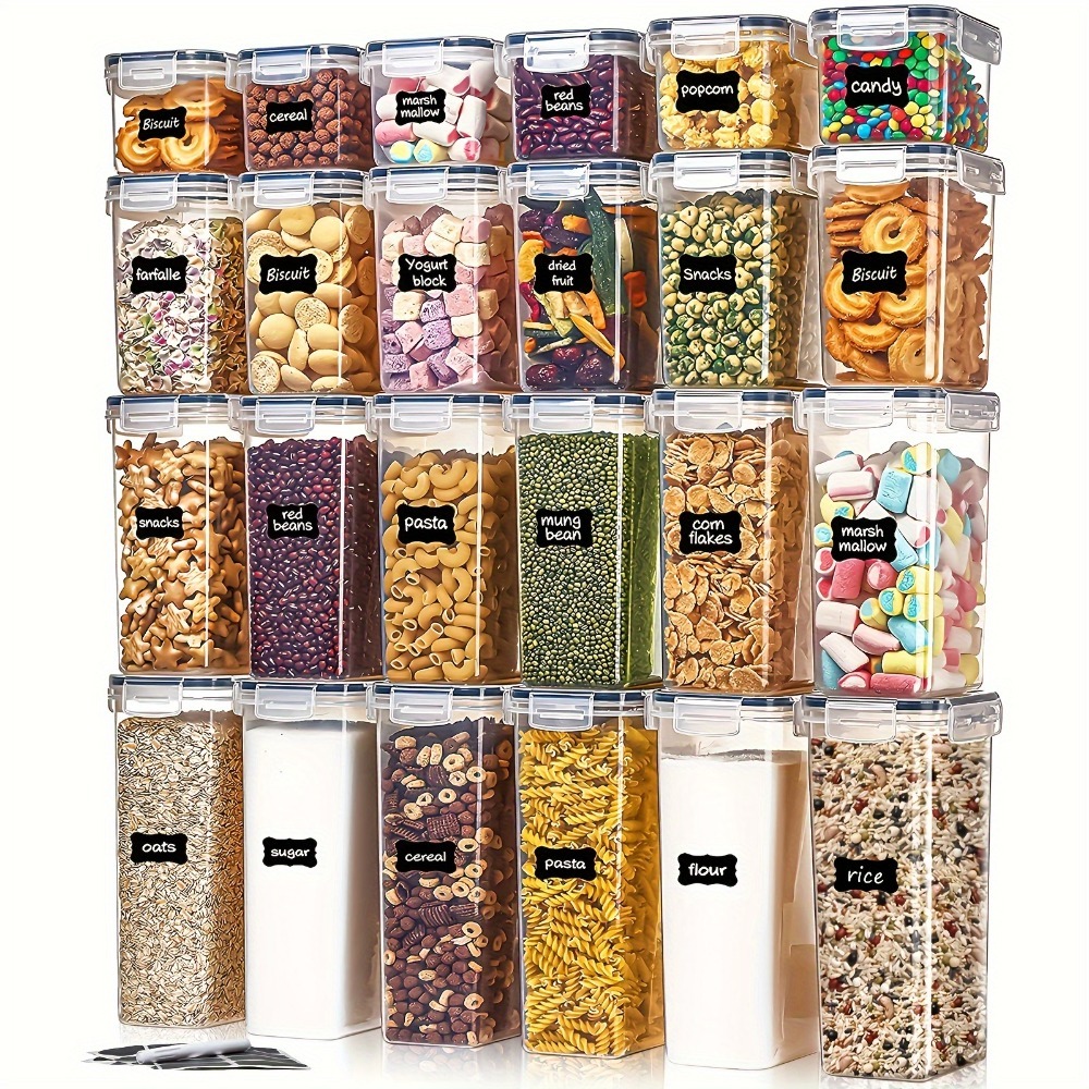 Food Storage For Room - 24 Recipientes para Almacenamiento de Alimentos,