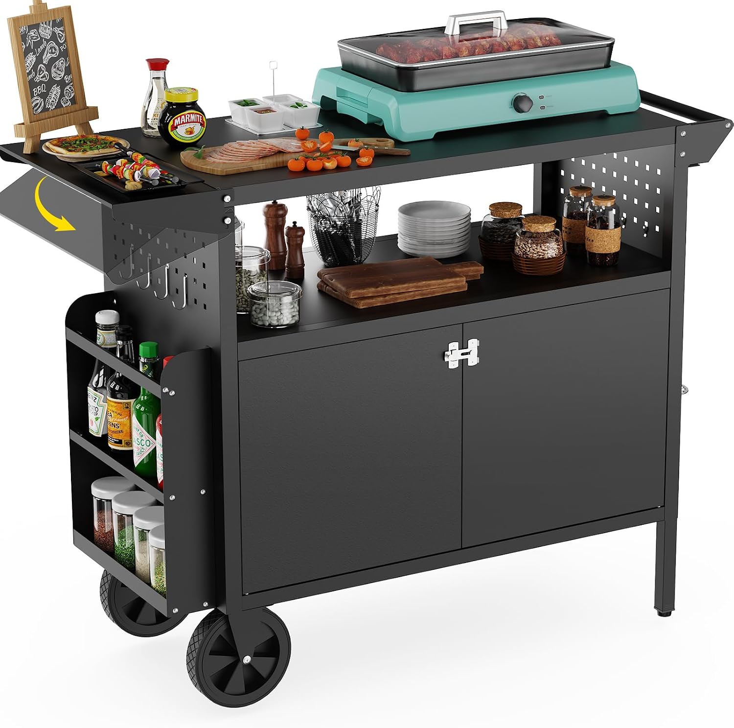 Food Storage For Room - Carrito de parrilla para exteriores con