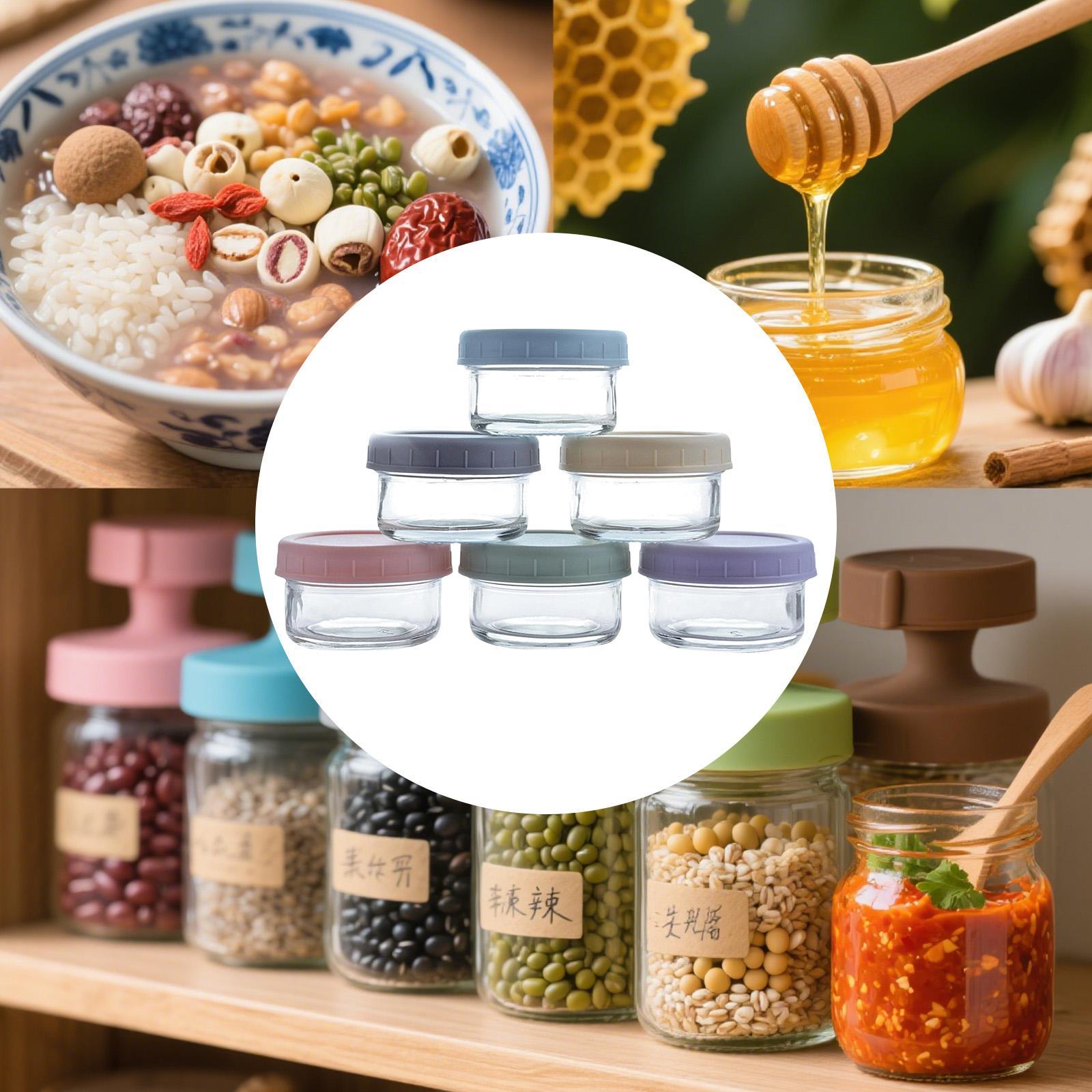 Food Storage Glass Set - Mini Frascos de Vidrio con Tapas