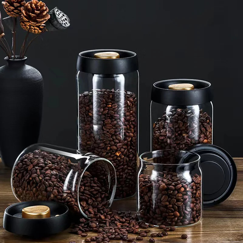 Food Storage Glass Set - Tarro sellado al vacío de granos