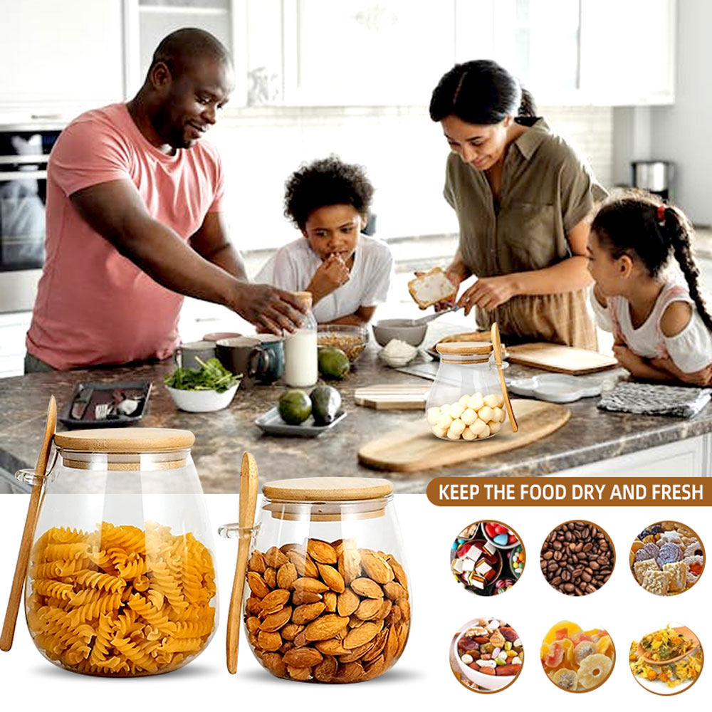 Tarro de vidrio sellado de 34o - Food Storage Glass Set reseña y precio