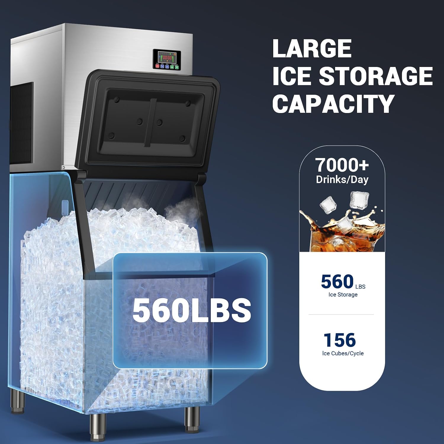 Máquina de Hielo Comercial con - Food Storage Restaurant reseña y precio