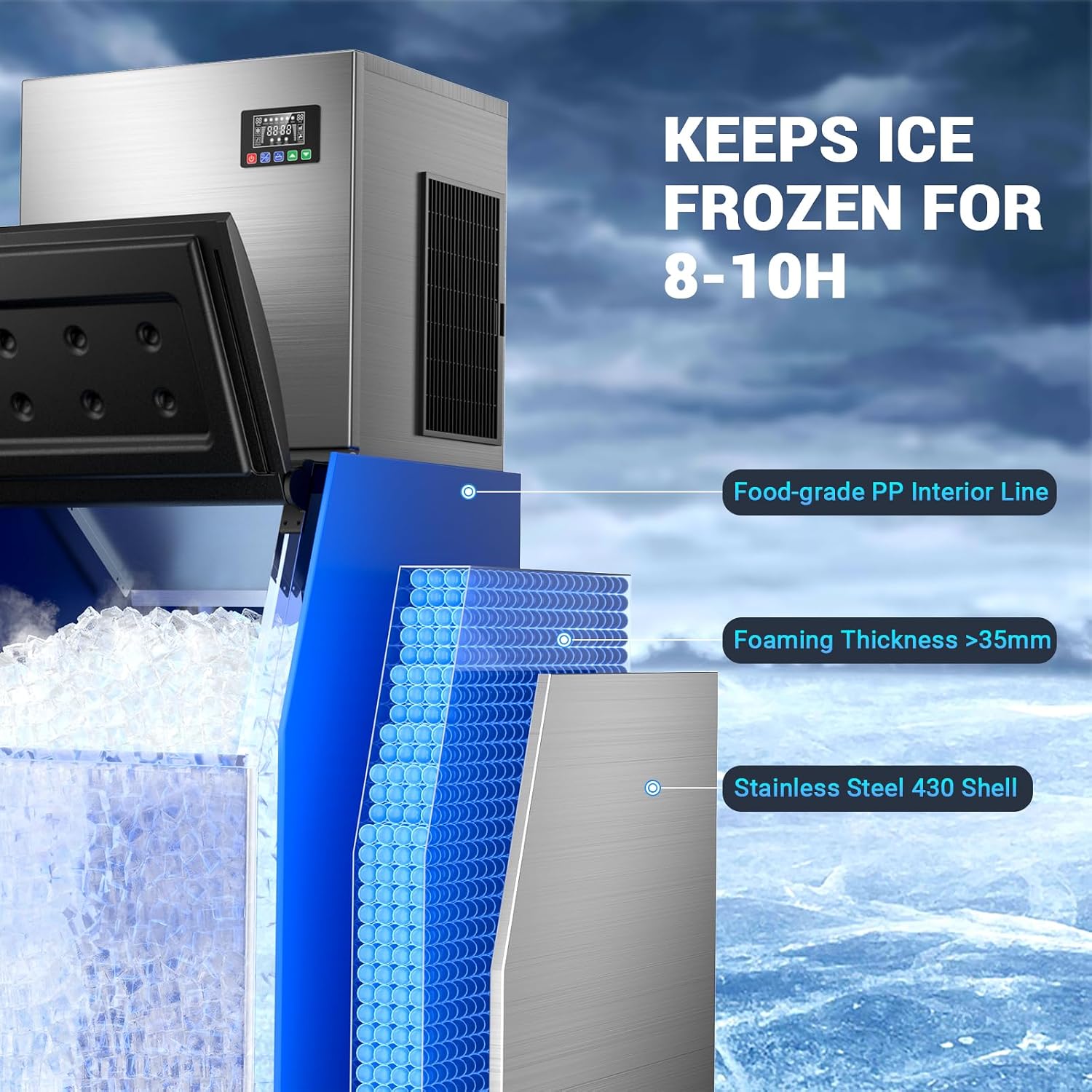 Máquina de Hielo Comercial con - Food Storage Restaurant reseña y precio