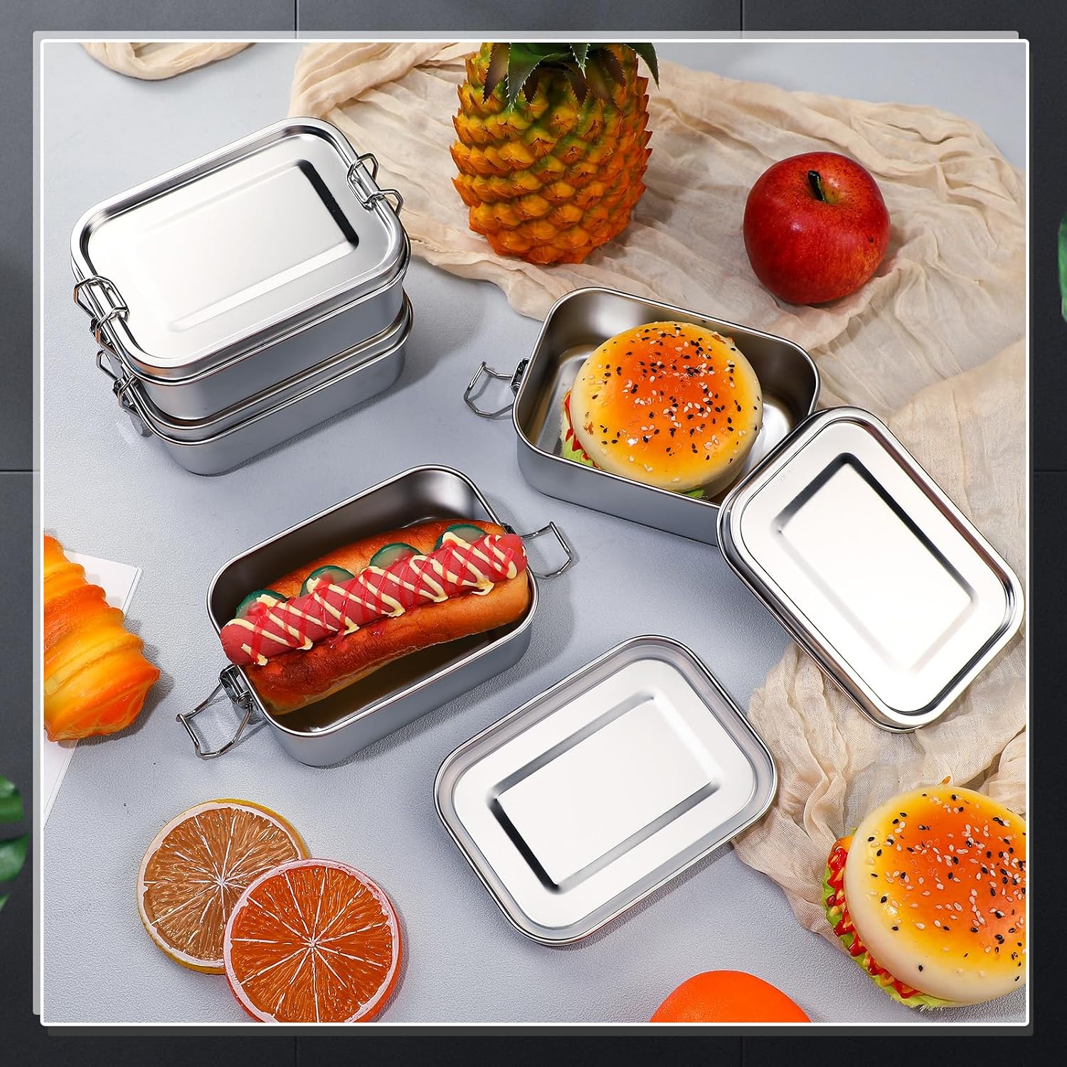 Recipientes de Acero Inoxidabl - Food Storage Organiser reseña y precio