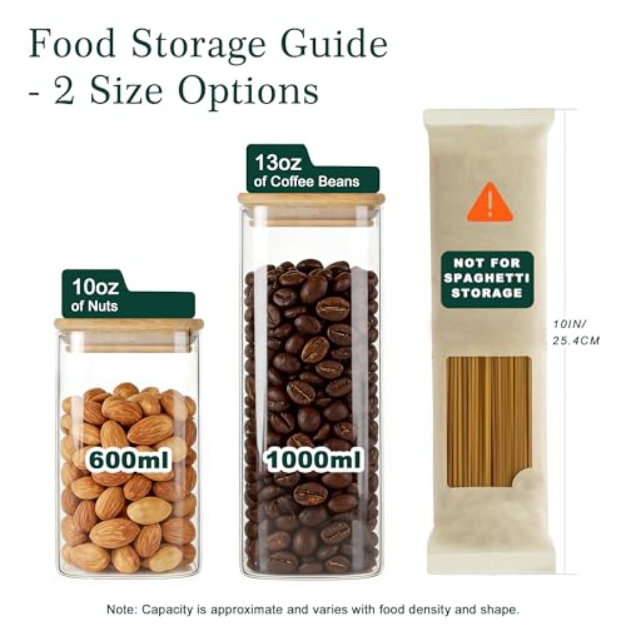 Paquete de 12 Frascos Cuadrado - Food Storage Square Containers reseña y precio