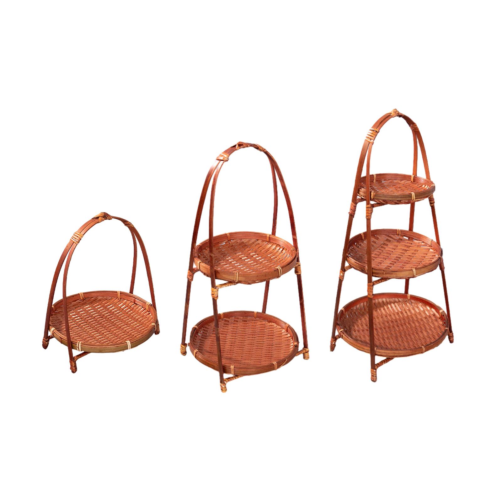 Cesta de frutas tejida de bamb - Food Storage Restaurant reseña y precio