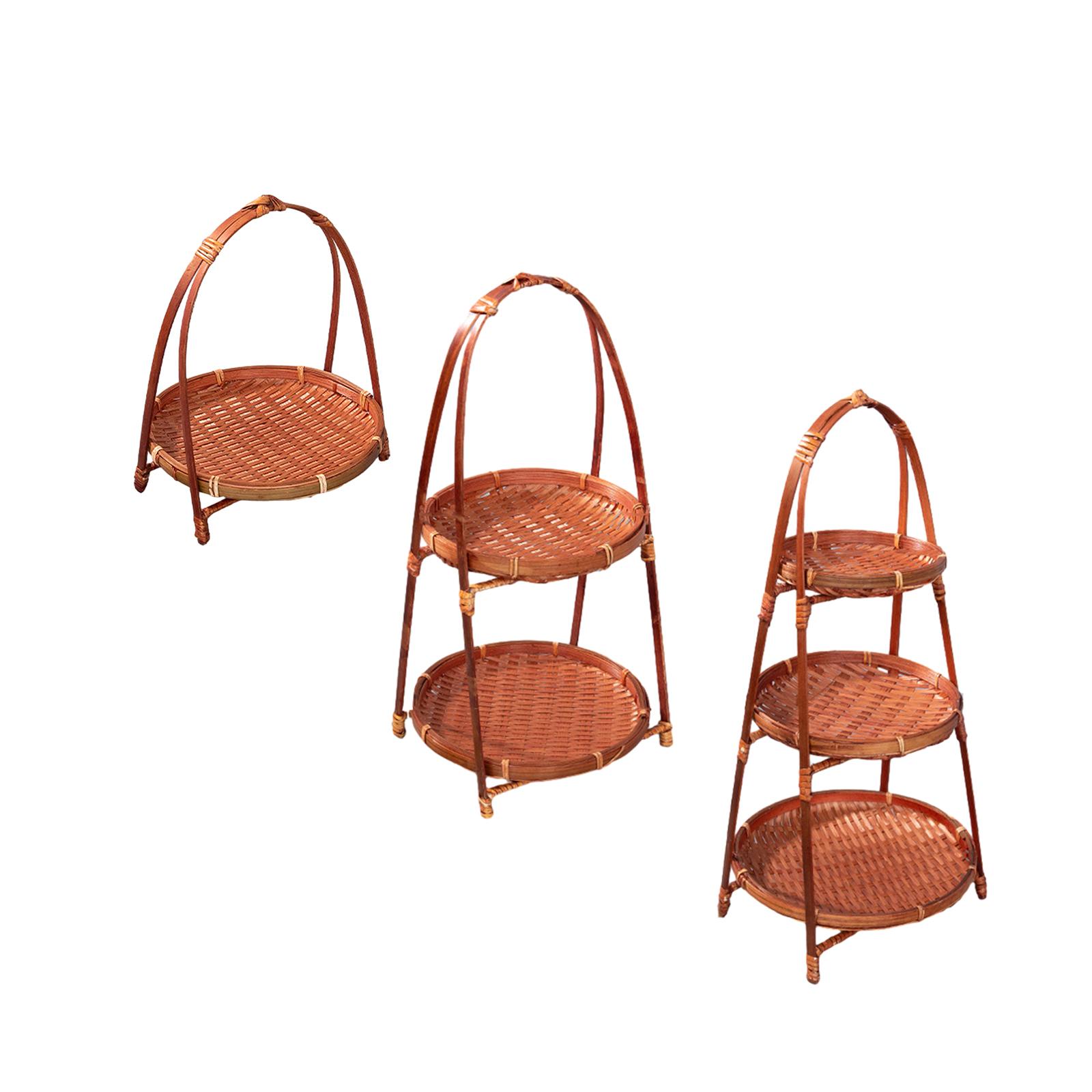 Cesta de frutas tejida de bamb - Food Storage Restaurant reseña y precio