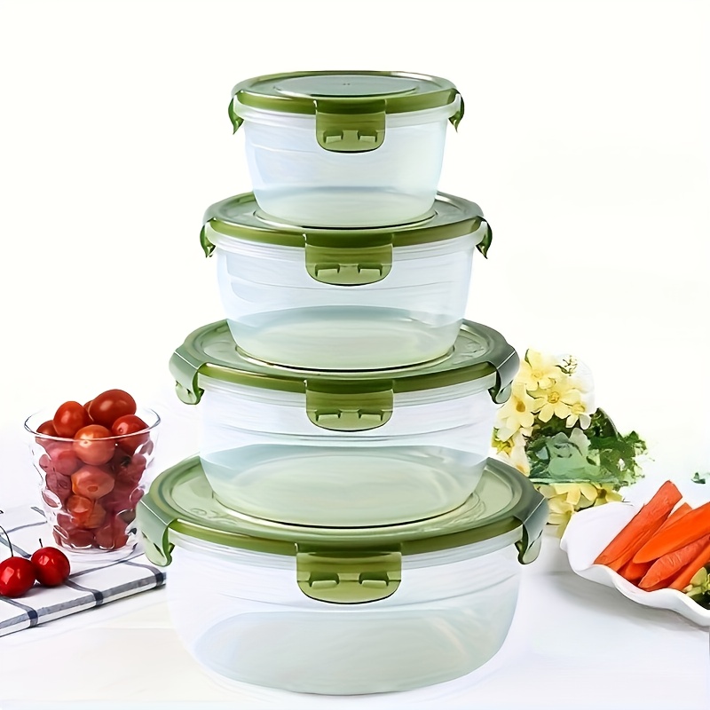 4 Recipientes de Plástico para - Food Storage Square Containers reseña y precio