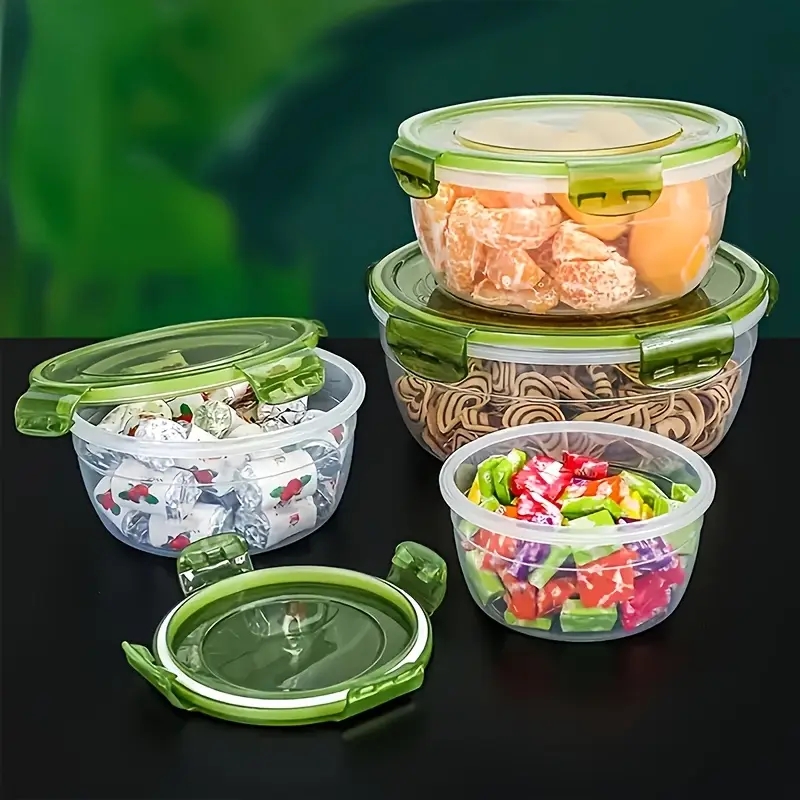 4 Recipientes de Plástico para - Food Storage Square Containers reseña y precio