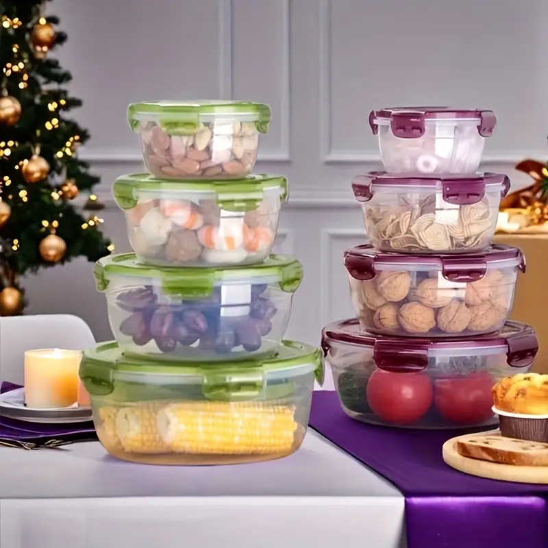 4 Recipientes de Plástico para - Food Storage Square Containers reseña y precio
