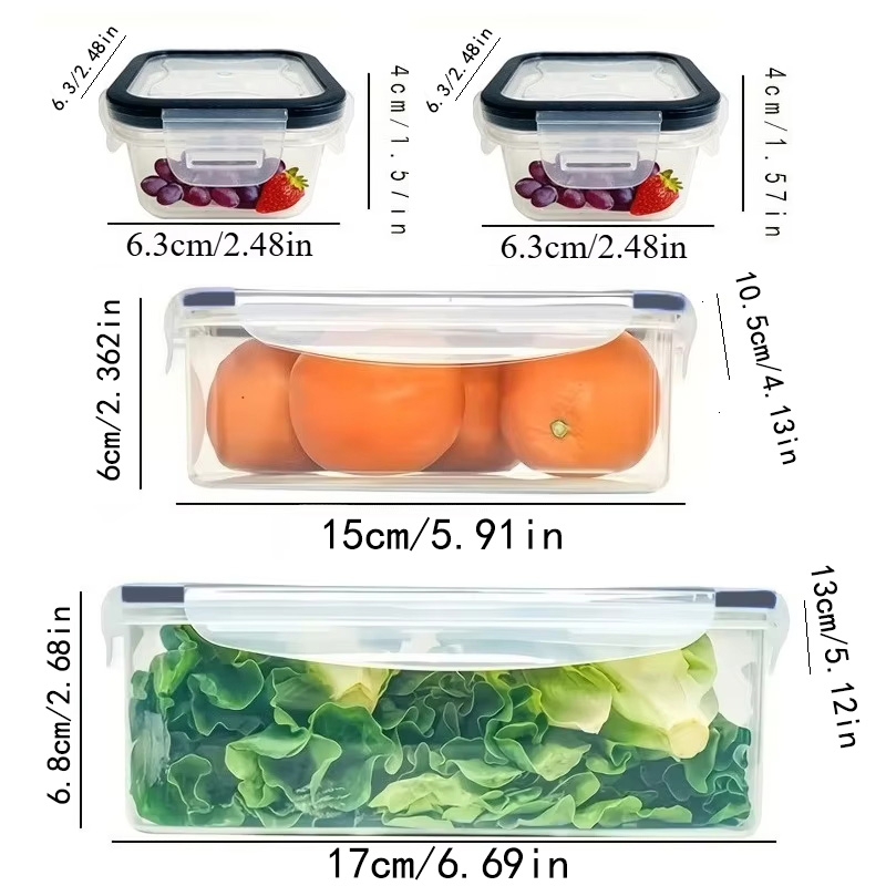 Juego de 8 Piezas que Incluye  - Food Storage Square Containers reseña y precio