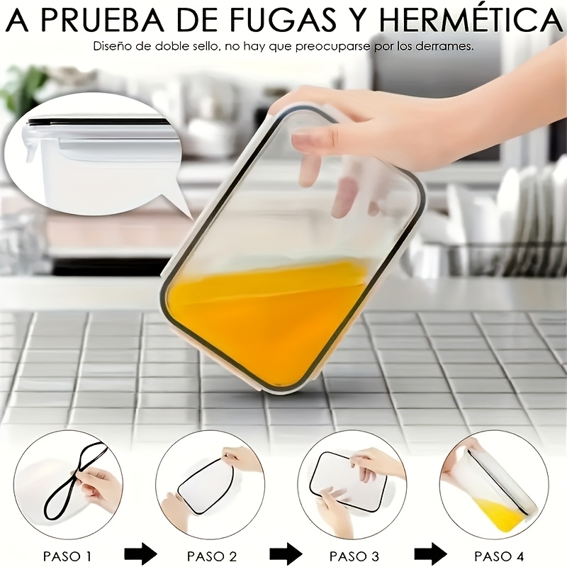 Juego de 8 Piezas que Incluye  - Food Storage Square Containers reseña y precio