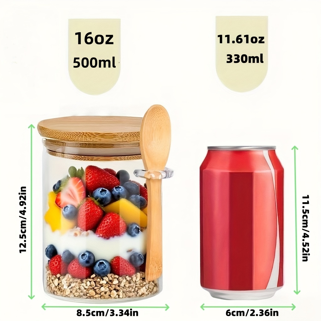 Juego de tazas de vidrio para  - Food Storage Glass Set reseña y precio