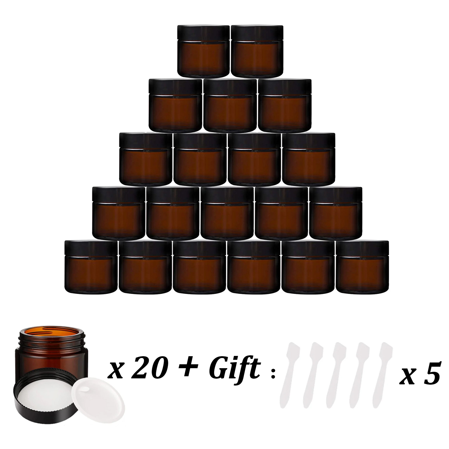 Frascos de vidrio ámbar pequeñ - Food Storage Glass Set reseña y precio