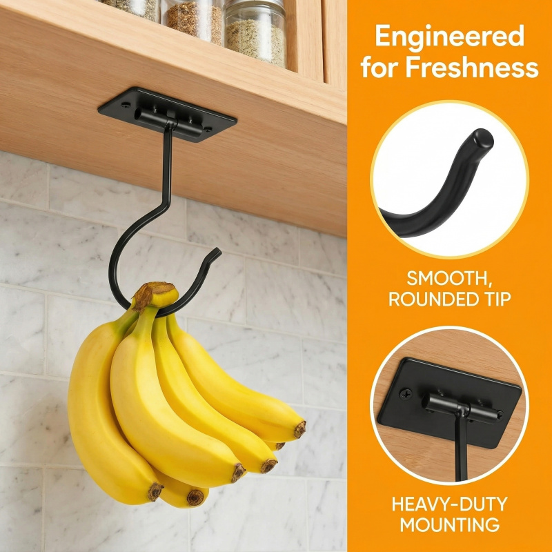 Gancho Adhesivo de Metal Negro - Food Storage For Room reseña y precio